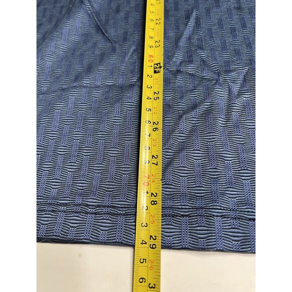 Neiman Marcus Blue Geometric Short Sleeve Polo Shirt Men’s Sz XL Italy Golf NWT - Picture 4 of 10